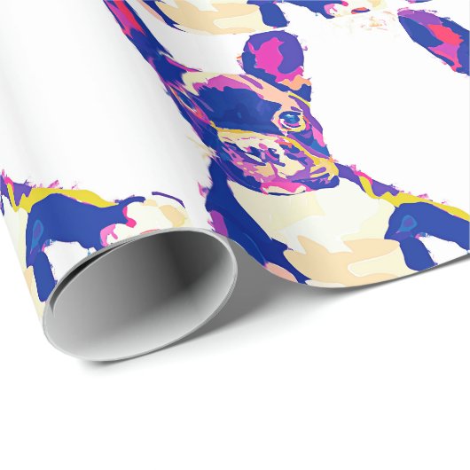 French Bulldogge Geschenkpapier (Rolleneckpunkt)