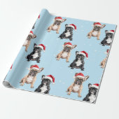 French Bulldogs Christmas Watercolor Geschenkpapier (Ungerollt)