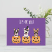 French Bulldogs Halloween Danke (Stehend Vorderseite)