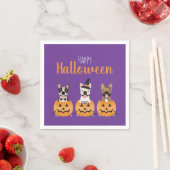 French Bulldogs Happy Halloween Serviette (Beispiel)