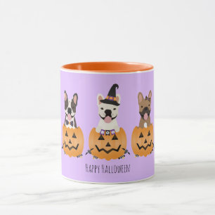 French Bulldogs Happy Halloween Tasse