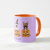 French Bulldogs Happy Halloween Tasse (VorderseiteRechts)