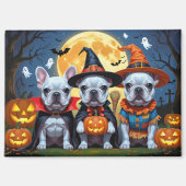 French Bulldogs Pumpkin Halloween Funny Funny Magnet (Vorderseite)