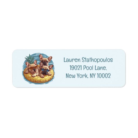 French Bulldogs Summer Pineappool Float (Vorne)
