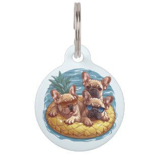 French Bulldogs Summer Pineappool Float Haustiermarke