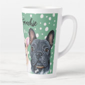 French Bulldogs Watercolor Latte Tasse (Rechts)