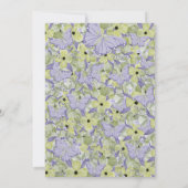 French Butterfly & Blume Niedlich Girl Baby Dusche Einladung (Rückseite)