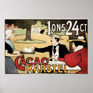 FRENCH CACAO KARSTEL Chocolate Getränke Café Poster