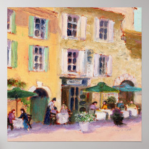 French Cafe 16" x 16" Print Poster