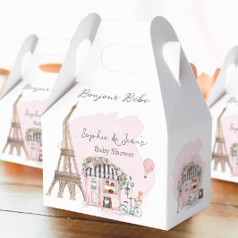 French Café Bonjour Bebe Paris Tea Baby Dusche Geschenkschachtel