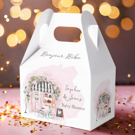 French Café Bonjour Bebe Paris Tea Baby Dusche Geschenkschachtel