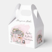 French Café Bonjour Bebe Paris Tea Baby Dusche Geschenkschachtel (Rückseite)