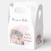 French Café Bonjour Bebe Paris Tea Baby Dusche Geschenkschachtel (Geöffnet)