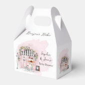 French Café Bonjour Bebe Paris Tea Baby Dusche Geschenkschachtel (Vorderseite)