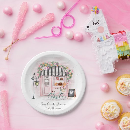 French Café Bonjour Bebe Paris Tea Baby Dusche Pappteller (Party)
