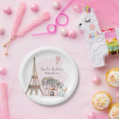 French Café Bonjour Bebe Paris Tea Baby Dusche Pappteller (Party)