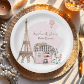 French Café Bonjour Bebe Paris Tea Baby Dusche Pappteller