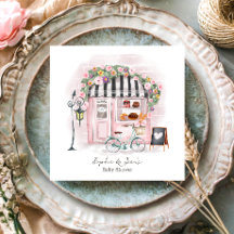French Café Bonjour Bebe Paris Tea Baby Dusche