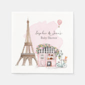 French Café Bonjour Bebe Paris Tea Baby Dusche Serviette (Vorderseite)