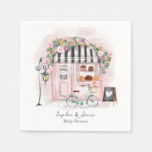 French Cafe Bonjour Bebe Paris Tea Baby Shower  Serviette (Vorderseite)