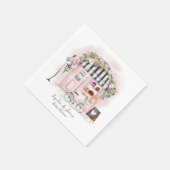 French Cafe Bonjour Bebe Paris Tea Baby Shower  Serviette (Ecke)
