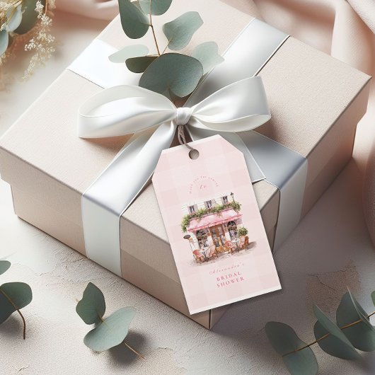 French Café Brautparty Geschenkanhänger