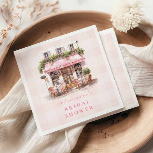 French Café Brautparty Serviette