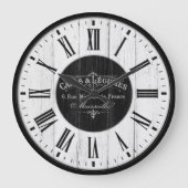 French Café Classic Retro Große Wanduhr (Vorderseite)