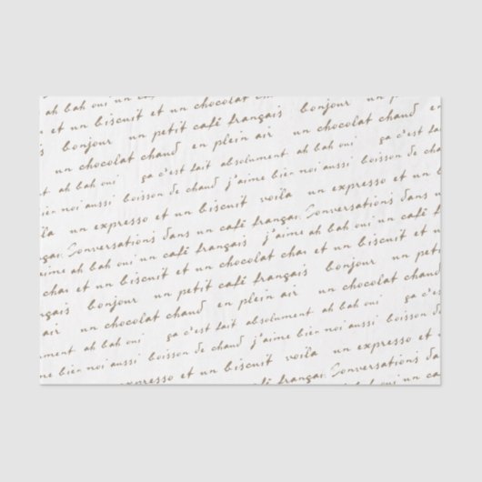 French Café Conversations Gold Words and Phrases T Seidenpapier (Vorderseite)