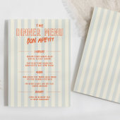 French Cafe Dinner Wedding Menu Template Programm
