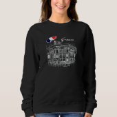 French Cafe Flag France Paris Parisian Bicycle Fun Sweatshirt (Vorderseite)