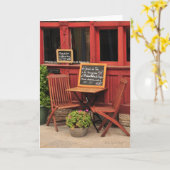 French Café Grußkarte Karte (Gelbe Blume)