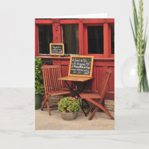 French Café Grußkarte Karte