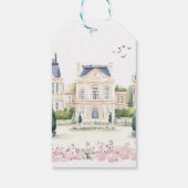 French Café Merci Beaucoup Parisian Watercolor  Geschenkanhänger (Rückseite)