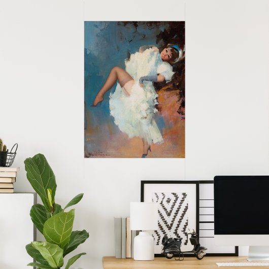 French Cancan Dancer Poster (Heimbüro)