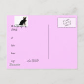 French Cat Bridal Einladungspostkarte (Rückseite)