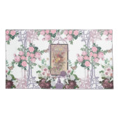 French chic,country rustic,floral pattern,roses,re kissenbezug (Rückseite-Links)