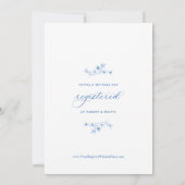 French Chinoiserie Something Blue Bridal Shower Einladung (Rückseite)