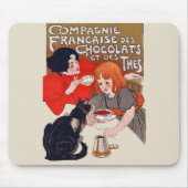 French Chocolate Party Steinlen Art Mousepad (Vorne)
