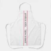 French Christmas Joyeux Noël Red Striping Schürze (Vorderseite)