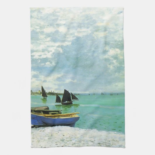 French Coastal Village American MoJo Küchentuch (Vertikal)