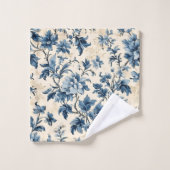 French Country Blue Toile Badhandtuch Set (Waschlappen)