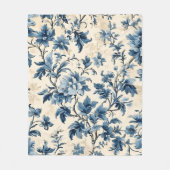 French Country Blue Toile Fleecedecke (Vorderseite)