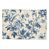 French Country Blue Toile Kissenbezug (Rückseite-Links)