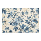 French Country Blue Toile Kissenbezug (Vorderseite-Rechts)