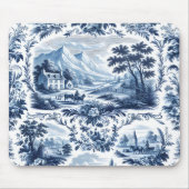 French Country Blue Toile Mousepad (Vorne)