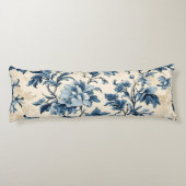 French Country Blue Toile Seitenschläferkissen (Rückseite)