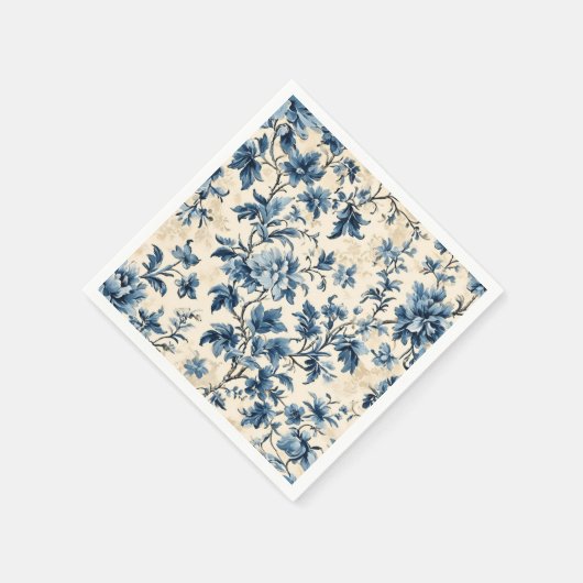 French Country Blue Toile Serviette (Ecke)