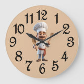 French Country Chief Acrylic Wall Clock Große Wanduhr (Vorderseite)