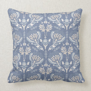 French Country Damask Blue Kissen